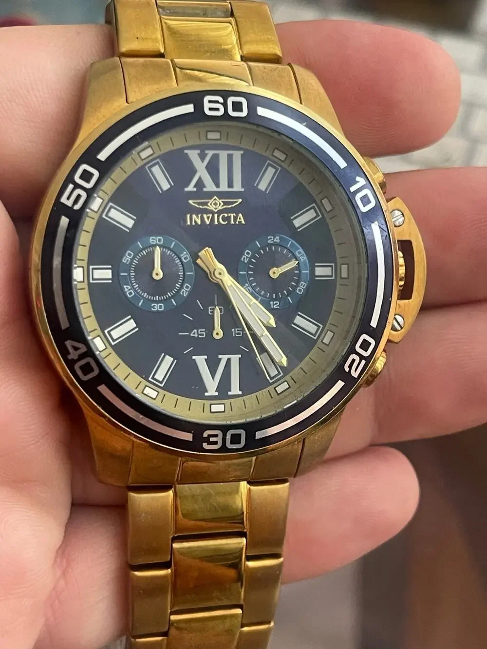 Invicta Specialty 15233 Men’s Chronograph Quartz Watch Gold Tone 46mm